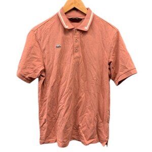 Radmor Golf Shirt Men’s Medium Peach Cotton Short Sleeve Logo Casual Performance
